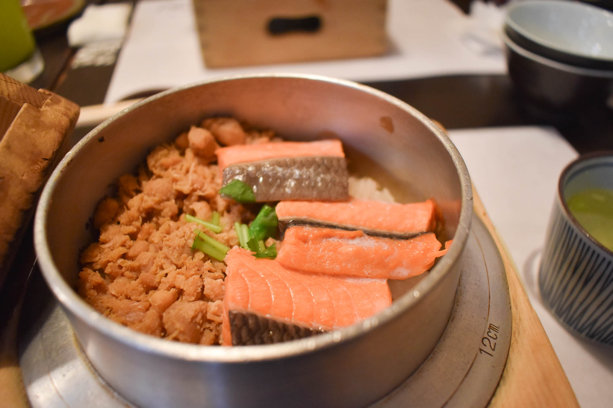 Soshu Torigin Shimosoga Branch Kamameshi with Chicken and Salmon