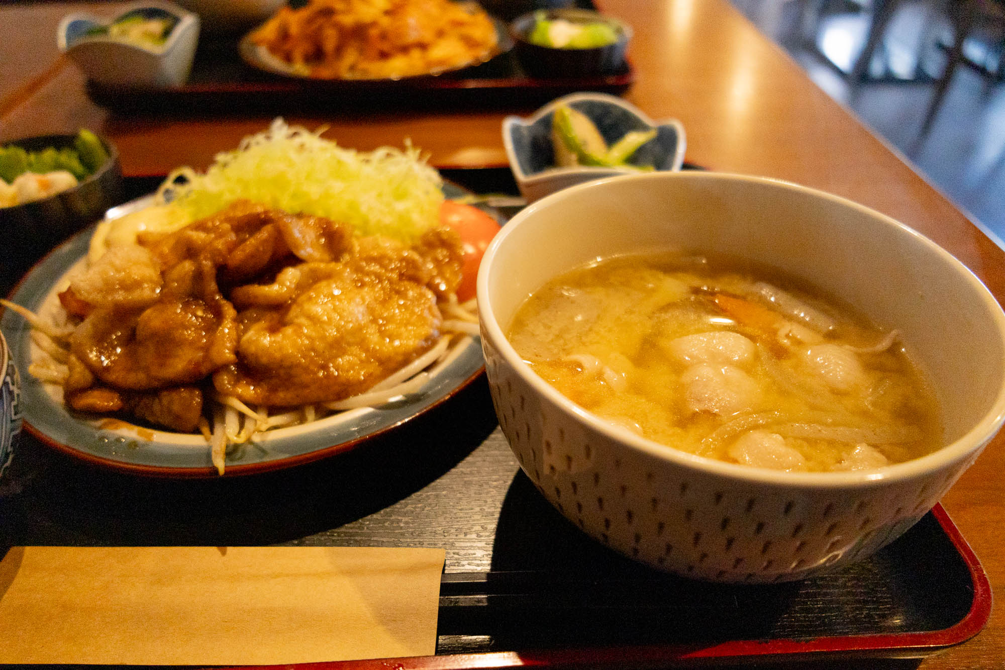 恭月 オプションの豚汁もおすすめだ