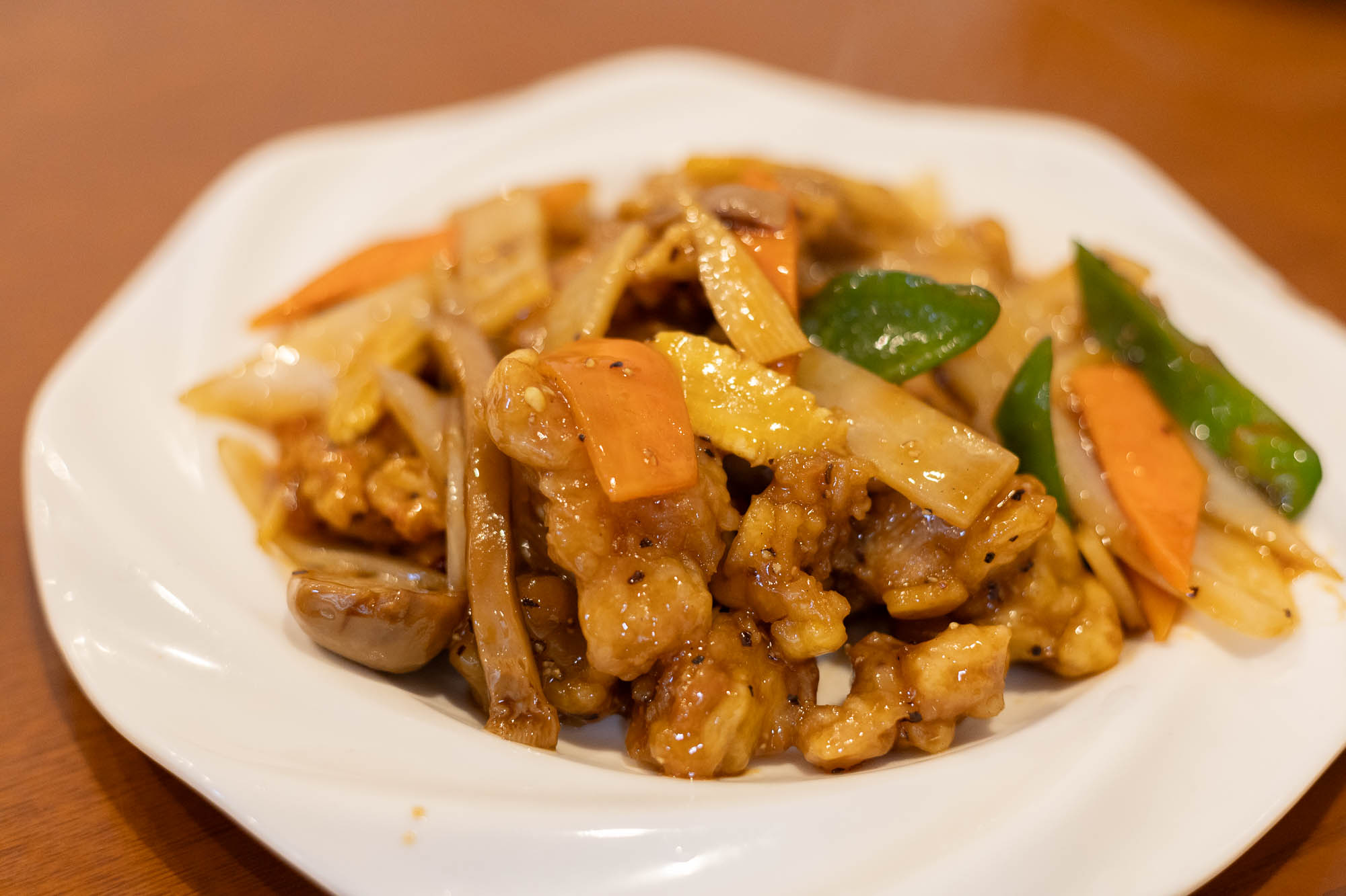 鶏肉の胡椒炒め