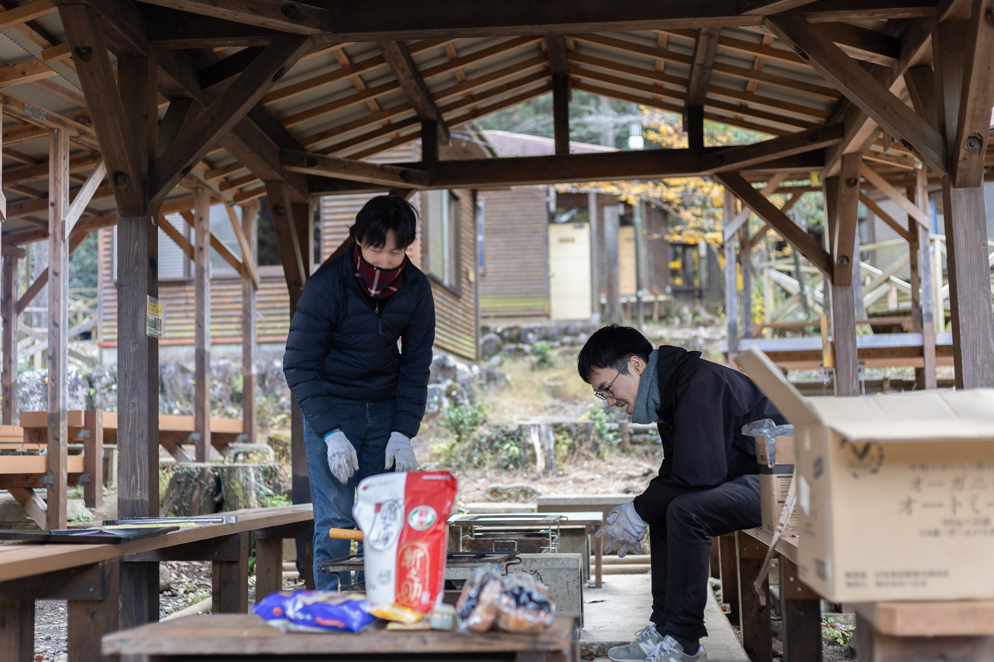 冬のBBQは寒いが、それもまた趣のあること
