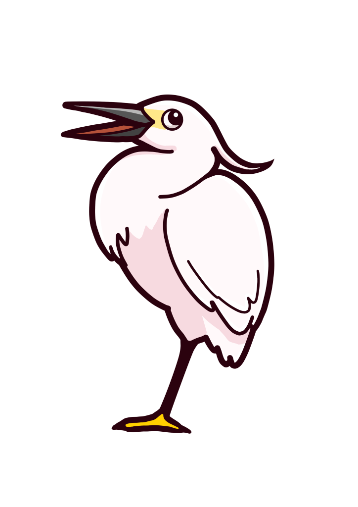 Egret character of the-clo